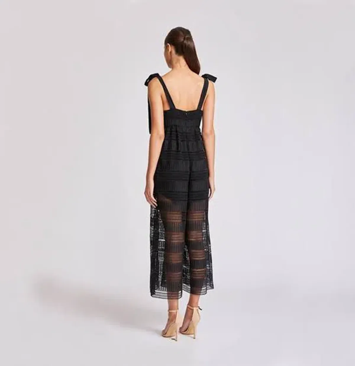 Shona Joy Baby Doll Jumpsuit Black Size 8 - Image 3