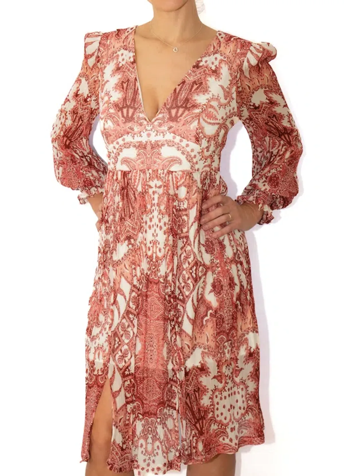 Thurley Charmed Midi Dress Print Size 10 - Image 4