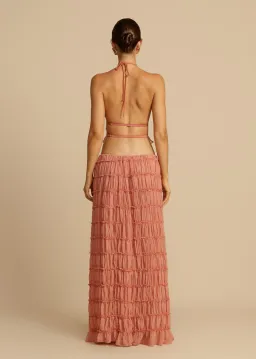 Arcina Ori Juliette Halter and Skirt Set in Peach Size M / AU 10 for rent on The Volte - image 3