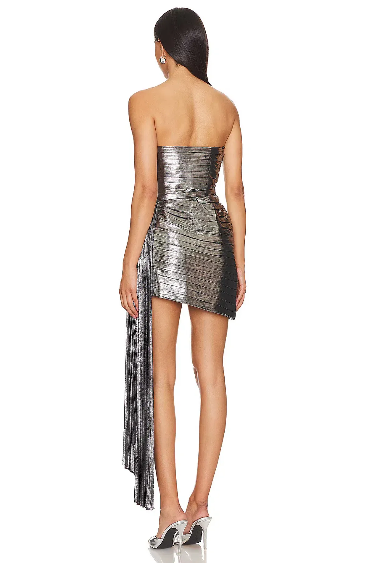 Retrofete Kenzie Mini Dress in Gunmetal Size AU 8 - Image 3