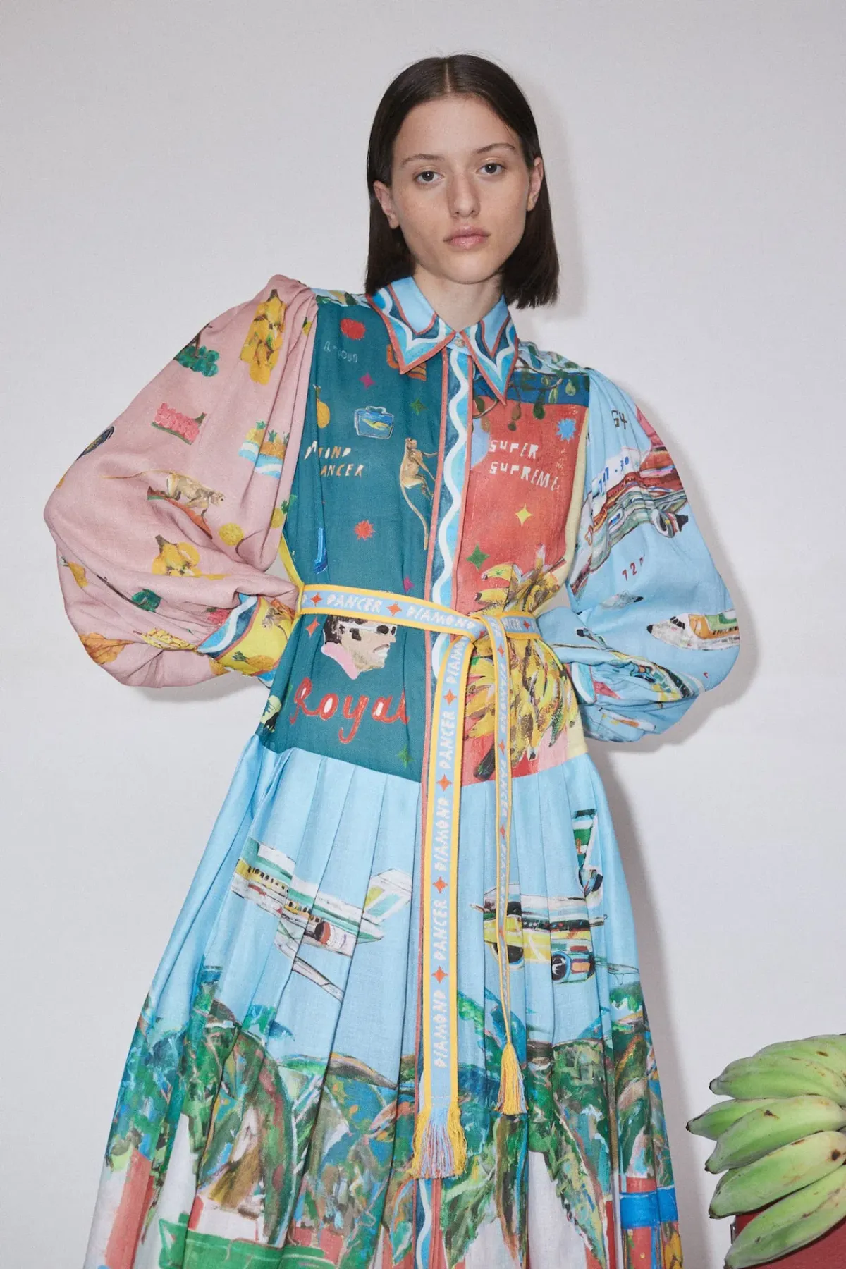 Alemais All Aboard Shirtdress Multi Size 10 - Image 4