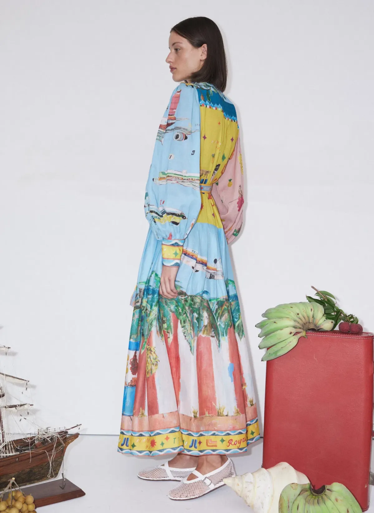 Alemais All Aboard Shirtdress Multi Size 10 - Image 2