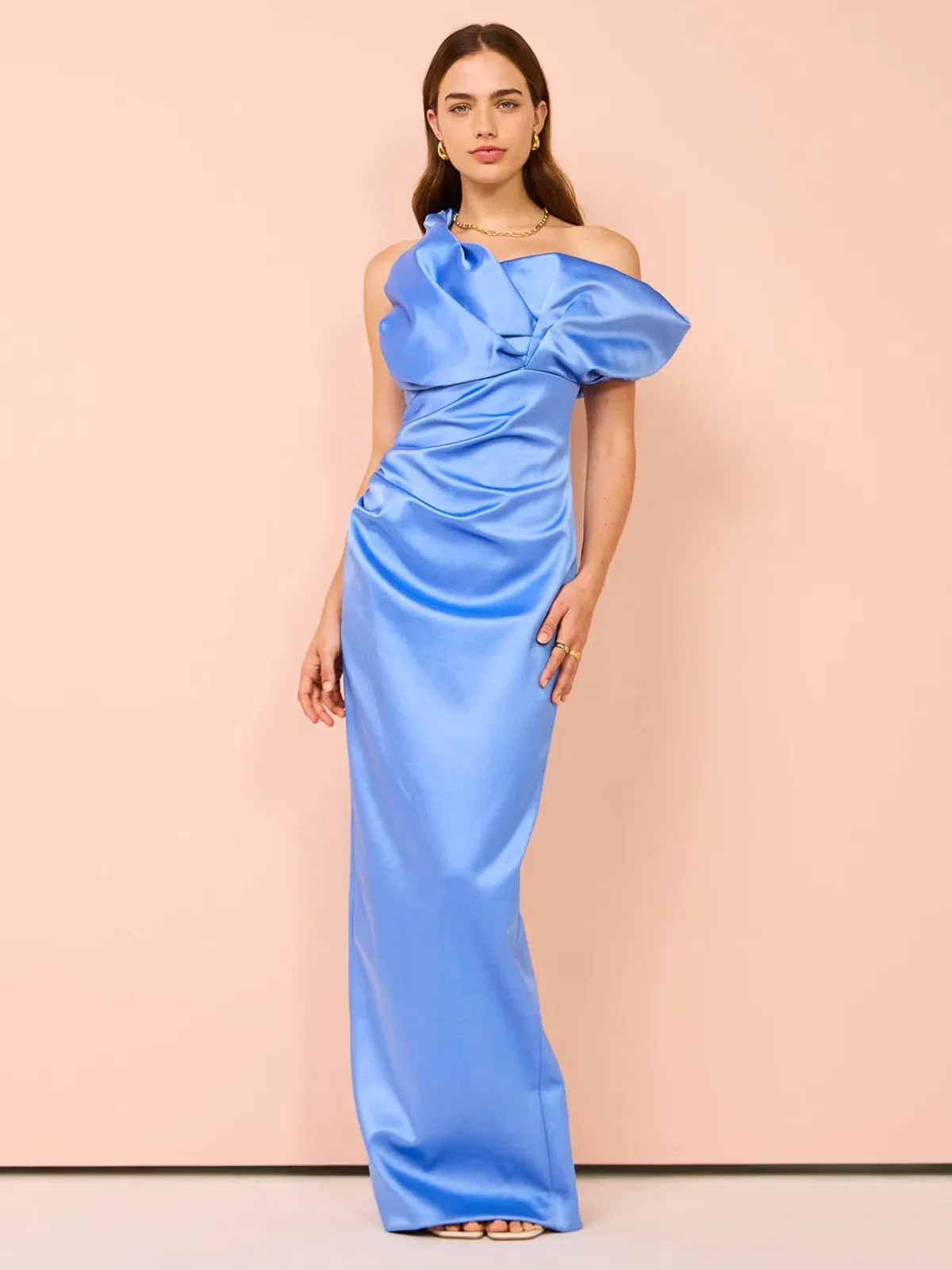 Rachel Gilbert Larna Gown In Cornflower Size 10 - Image 1