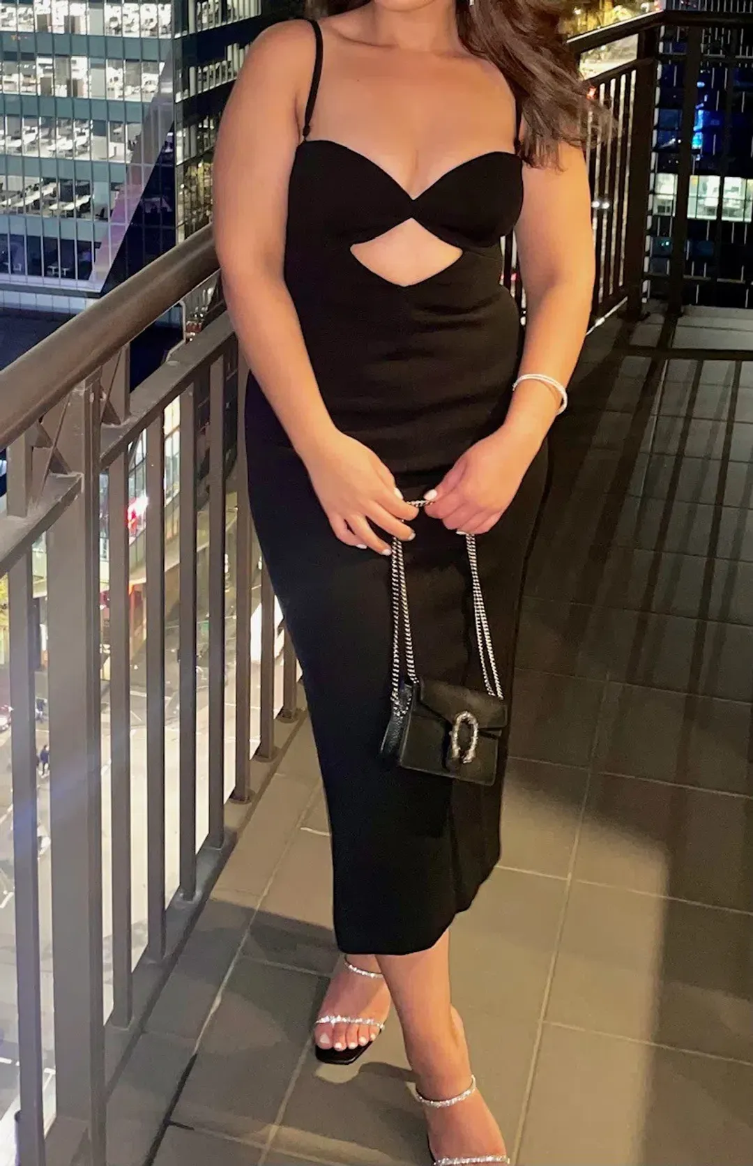 Misha Elin Midi Dress Black Size 10/M for rent on The Volte - main image