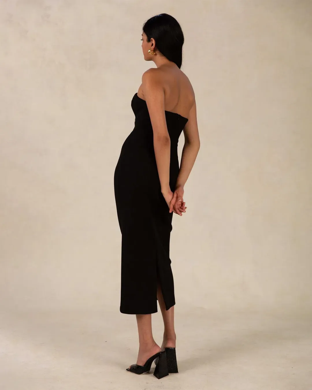 Misha Elin Midi Dress Black Size 10/M for rent on The Volte - main image