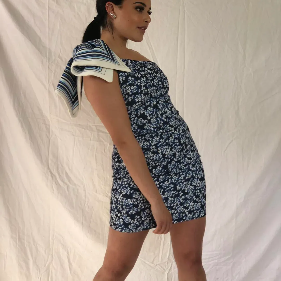 By Johnny Sculpture Sleeve Mini Dress Floral Size L / AU 12 for rent on The Volte - main image