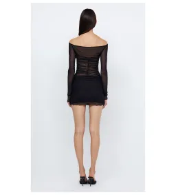 Bec & Bridge Marina Long Sleeve Mini Dress Black Size XS / AU 6 for rent on The Volte - image 4