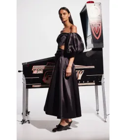 Alemais Regent Noir Gown Black Floral Size AU 16 for rent on The Volte - image 2