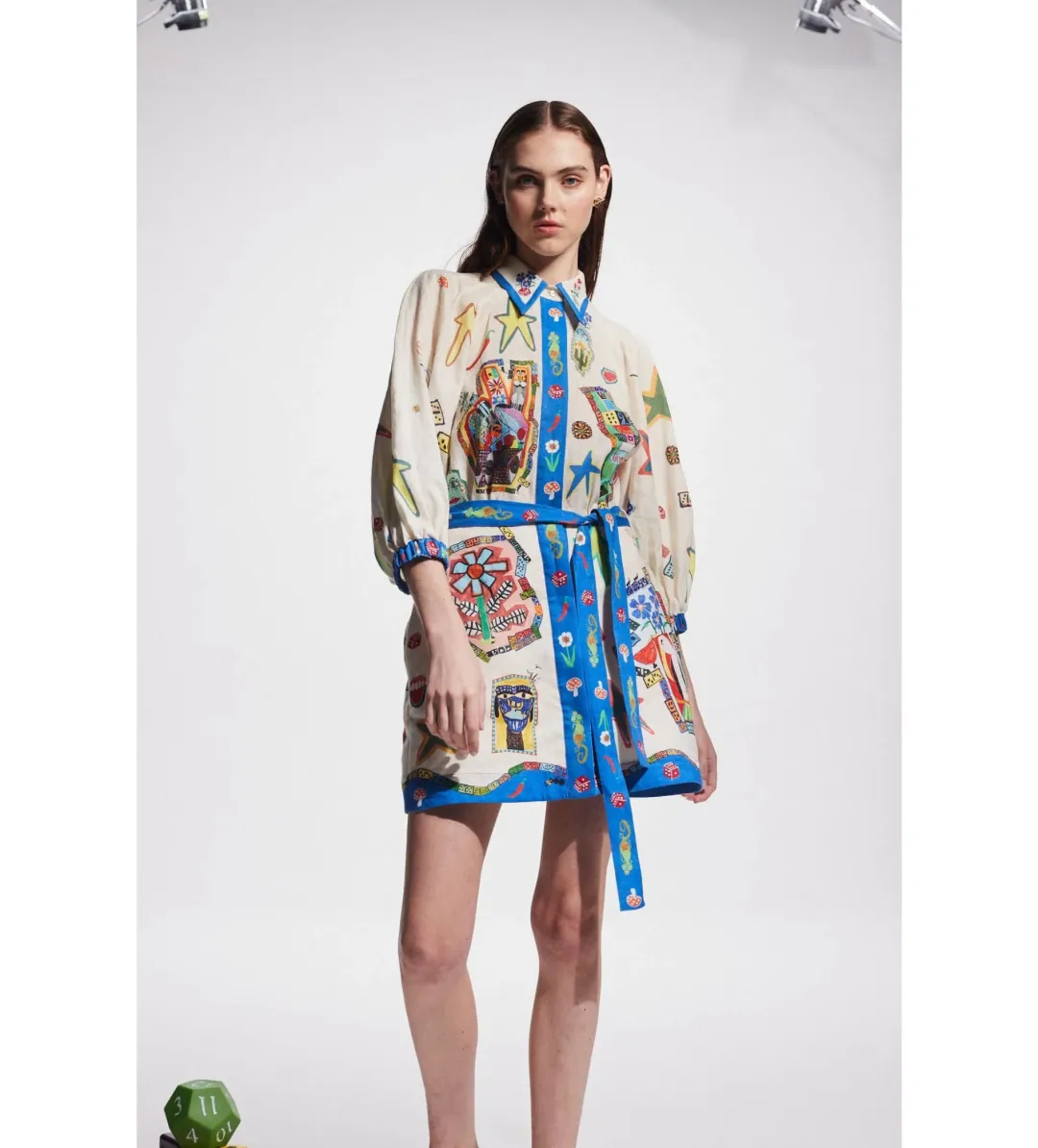 Alemais Players Mini Dress Multi Print Size AU 12 for rent on The Volte - main image