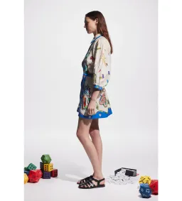 Alemais Players Mini Dress Multi Print Size AU 12 for rent on The Volte - image 4