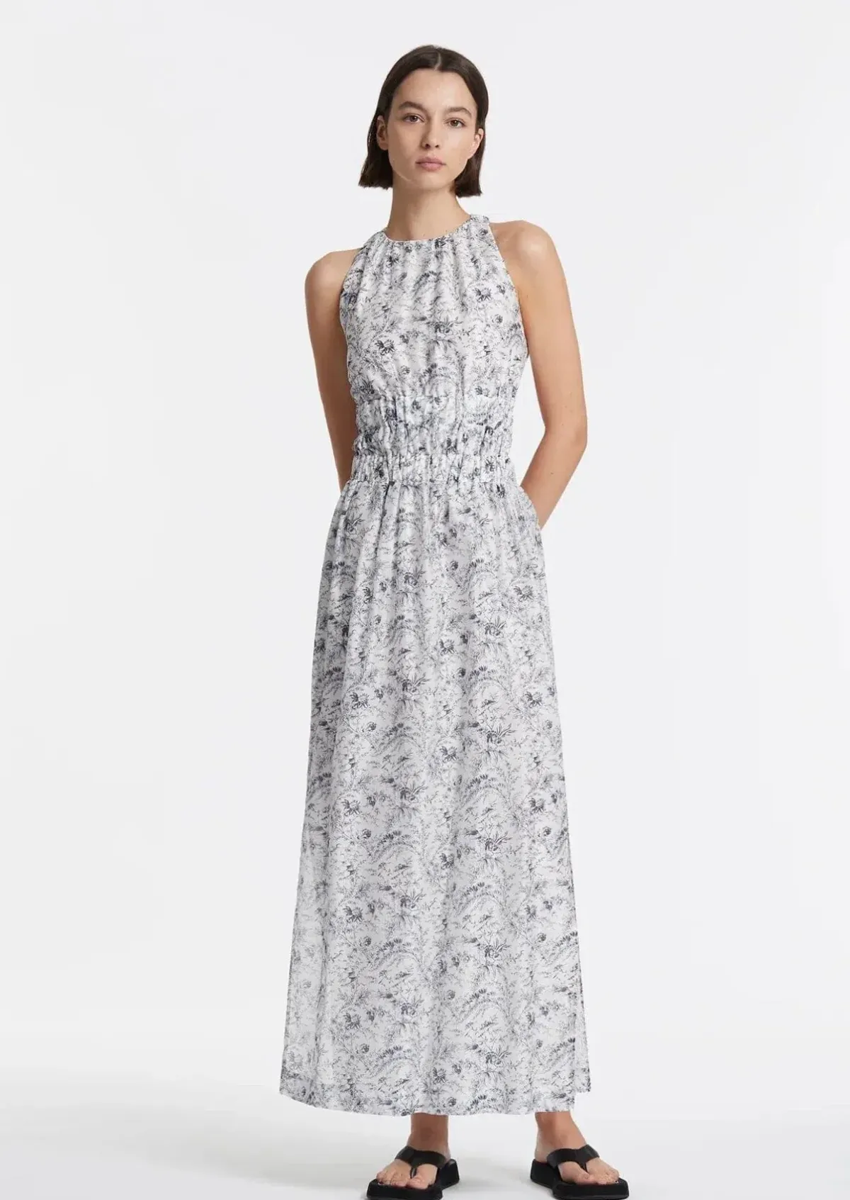 Sir the Label Caprice Cross Back Gown Print Size 6 - Image 2