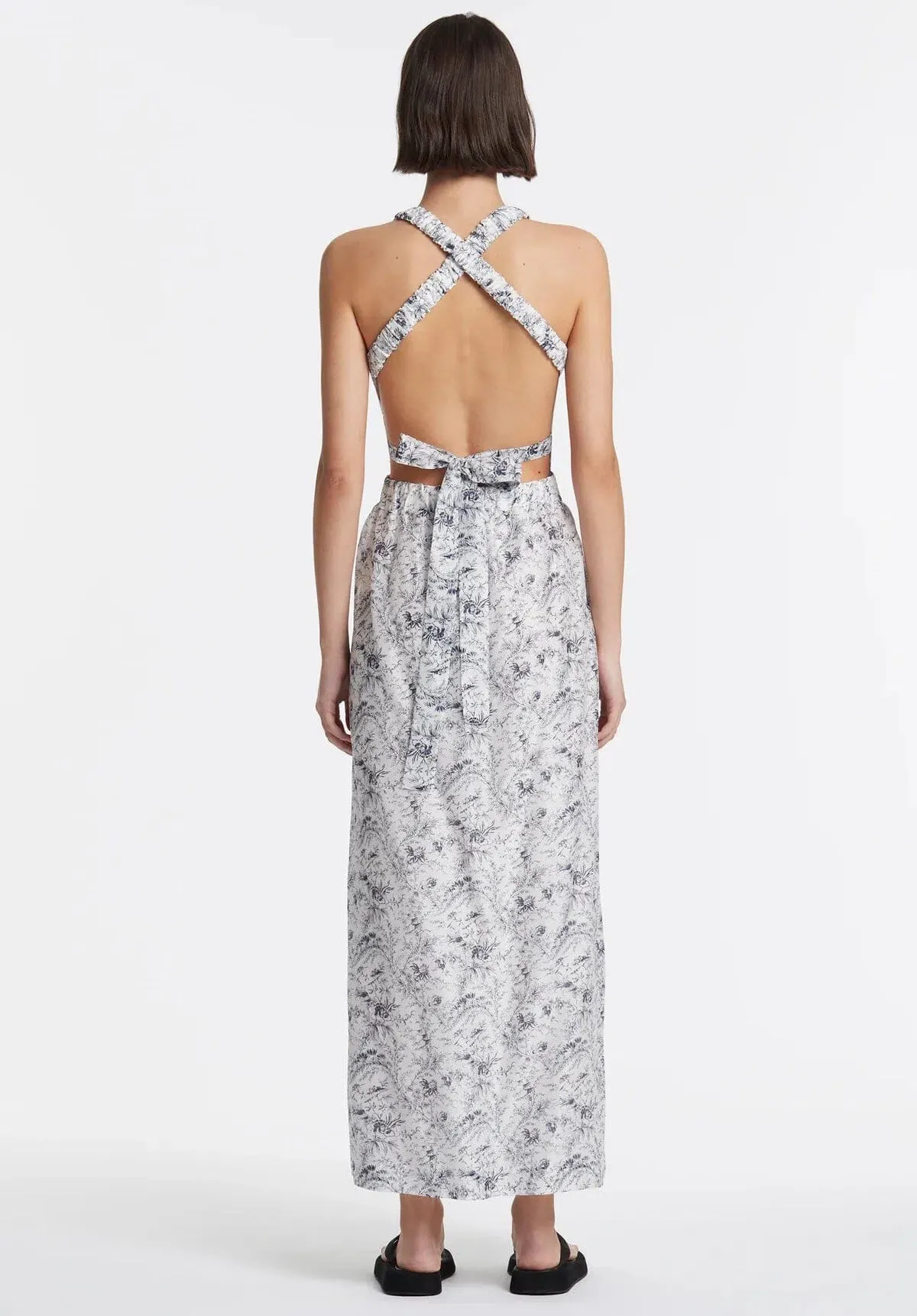 Sir the Label Caprice Cross Back Gown Print Size 6 - Image 1