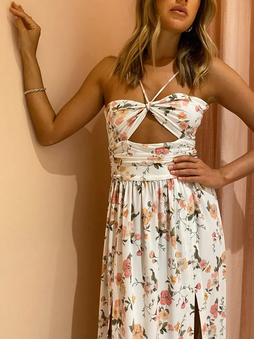 Bec & Bridge Isla Print Midi Dress Floral Size 10 for rent on The Volte - main image