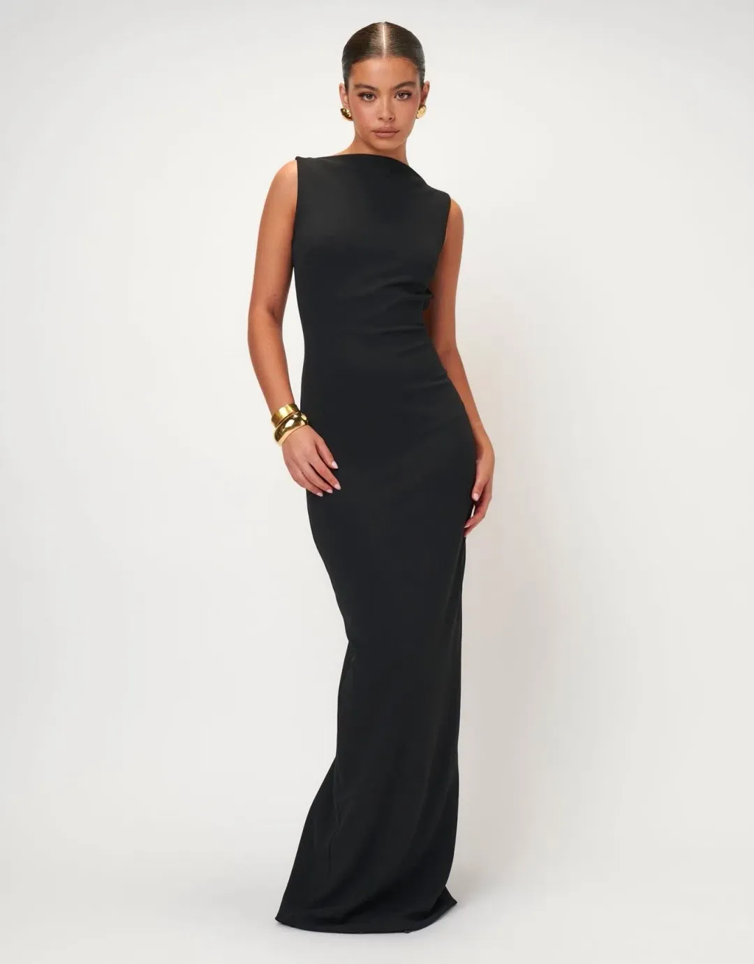 Effie Kats Black Verona Gown Black Size S / AU 8 for rent on The Volte - main image