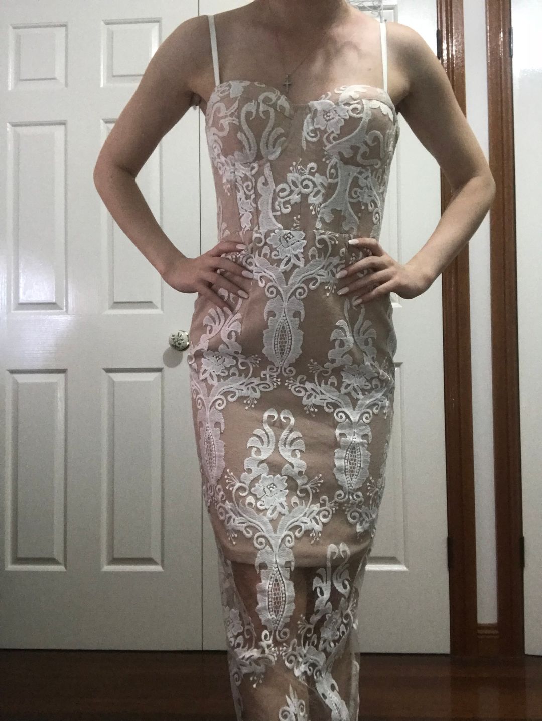 Elle Zeitoune Victoria Gown White Size 6 for rent on The Volte - main image