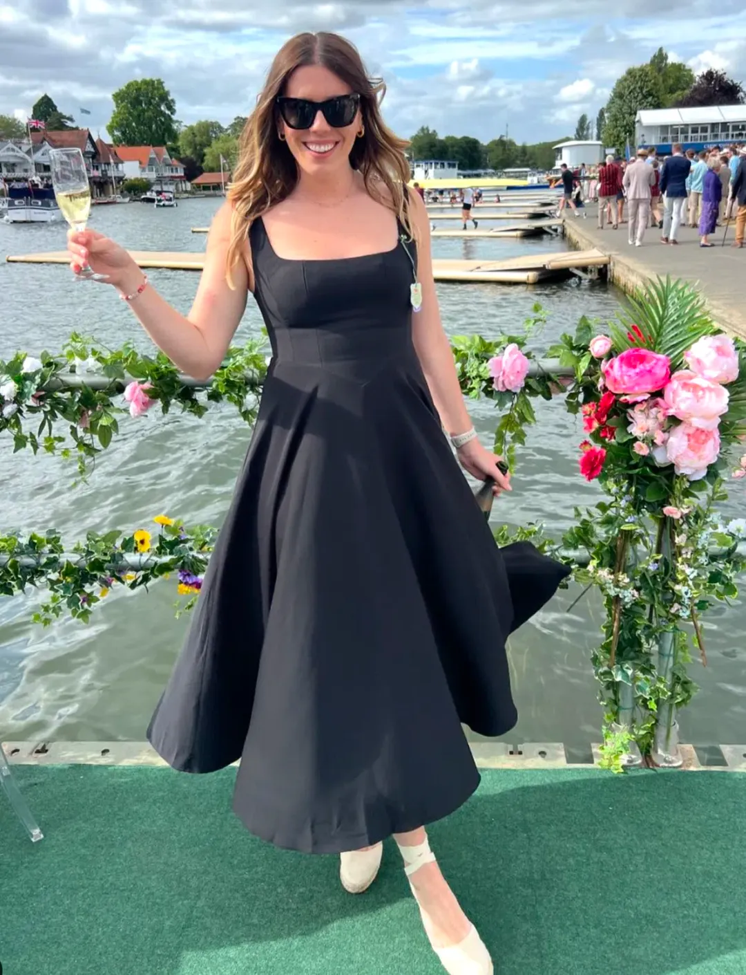 Odd Muse Ultimate Muse High Waist Square Neck Midi Dress Black Size AU 8 for rent on The Volte - main image