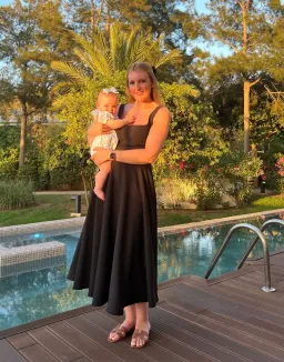 Odd Muse Ultimate Muse High Waist Square Neck Midi Dress Black Size AU 8 for rent on The Volte - image 7