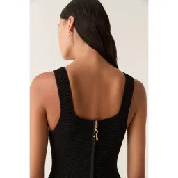 Aje Sylvette Knit Midi Dress Black Size S / AU 8 for rent on The Volte - image 3