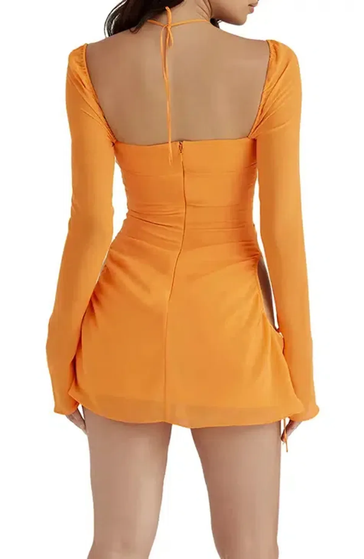 House Of CB Baby Cutout Halter Mini Dress Tangerine Size S / AU 8 - Image 2