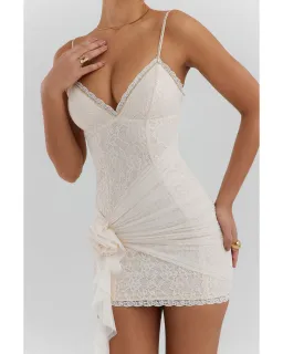 House of CB Mistress Rocks Lace Mini Dress Cream Size S / AU 8 for rent on The Volte - image 3