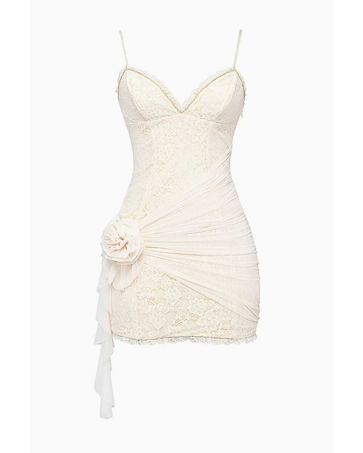 House of CB Mistress Rocks Lace Mini Dress Cream Size S / AU 8 - Image 5