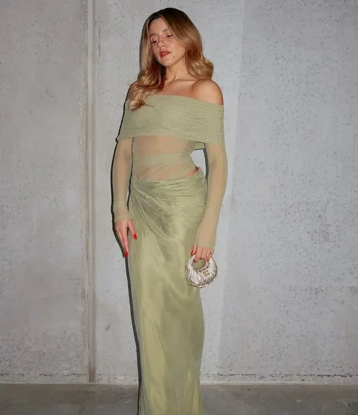 Benni Yasmin Maxi Dress Pistachio Size AU 8 - Image 5