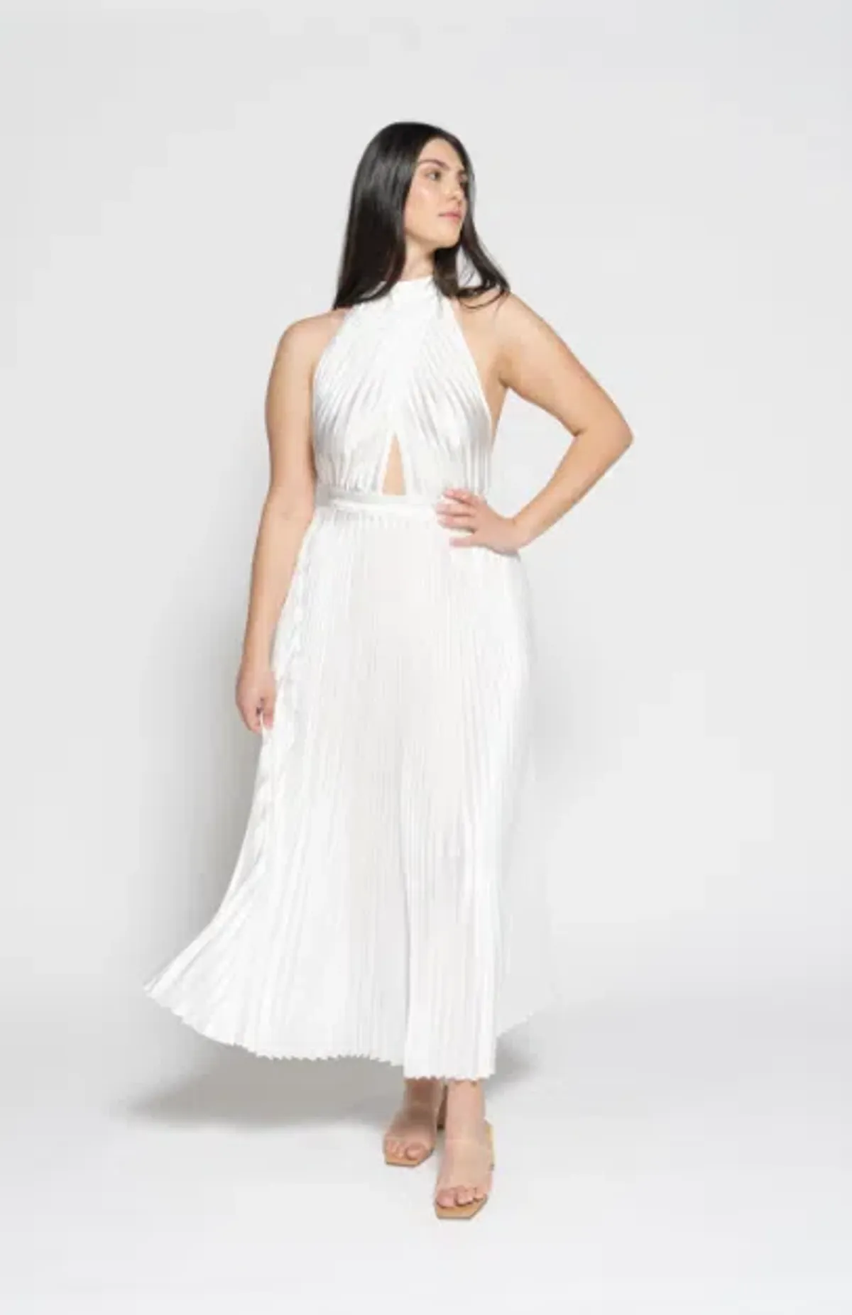 LI’dee Woman Halter Dress White Size 8 - Image 1