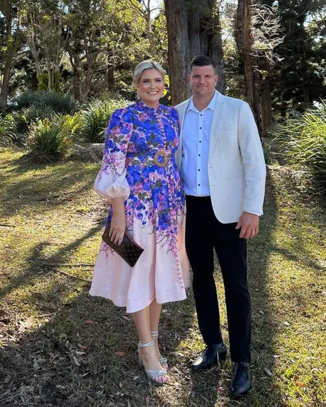 Zimmermann The High Tide Buttoned Midi Dress in Purple Ikat Floral Size 3/AU 14 for rent on The Volte - main image