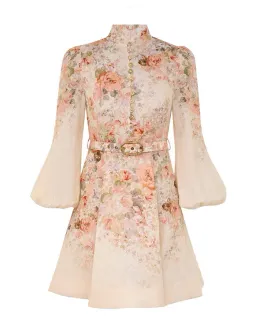 Zimmermann The Illustration Buttoned Mini in Cream Rococo Floral Size 3 / AU 14 for rent on The Volte - image 4