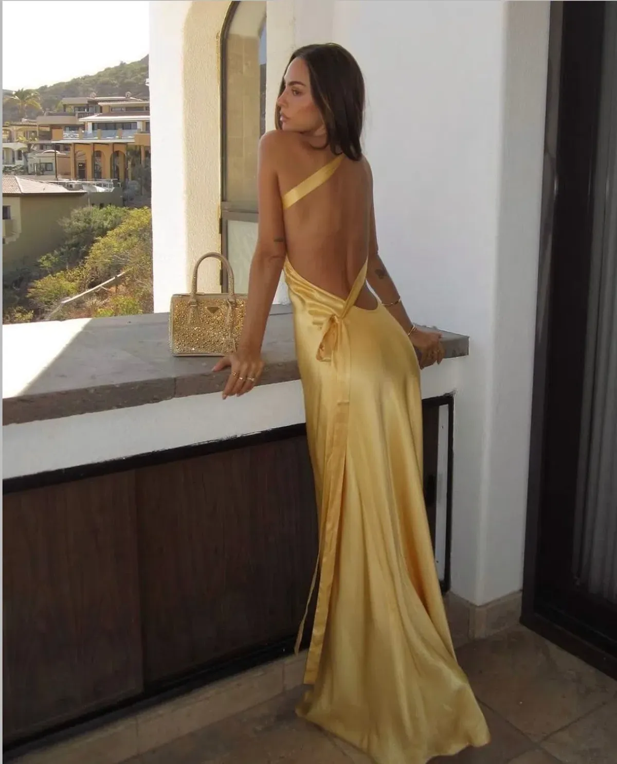 Arcina Ori Monique Dress Rich Yellow Hue Size 8 - Image 6