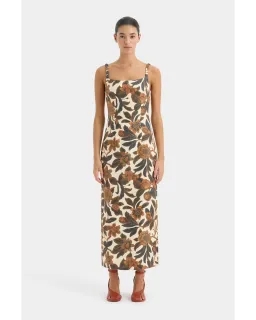 Sir the Label Primrose Midi Dress Ivory Tapestry Size AU 12 for rent on The Volte - image 1