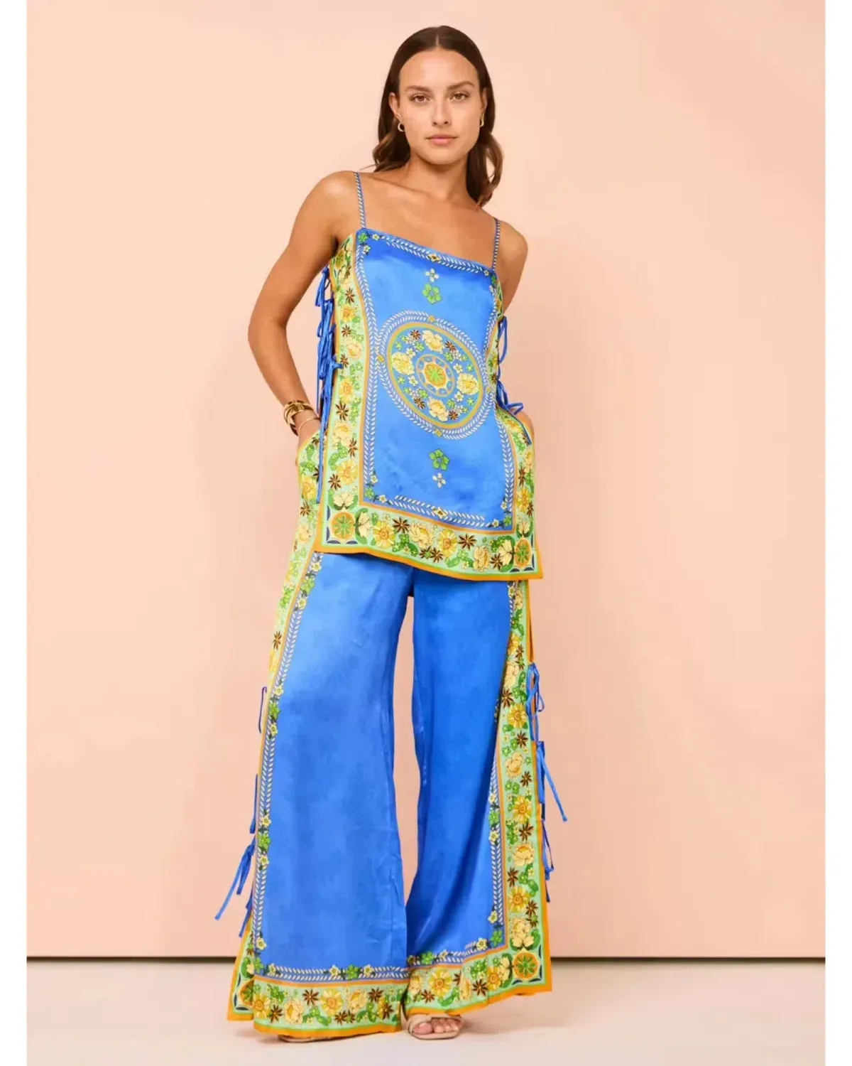 Alemais Linda Pants and Top Set Blue Print Size AU 6 - Image 1