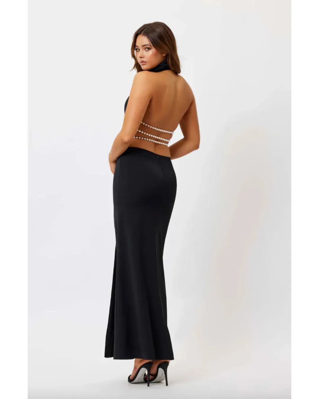 Bianca & Bridgett Sara Pearl Dress Black Size AU 8 for rent on The Volte - main image