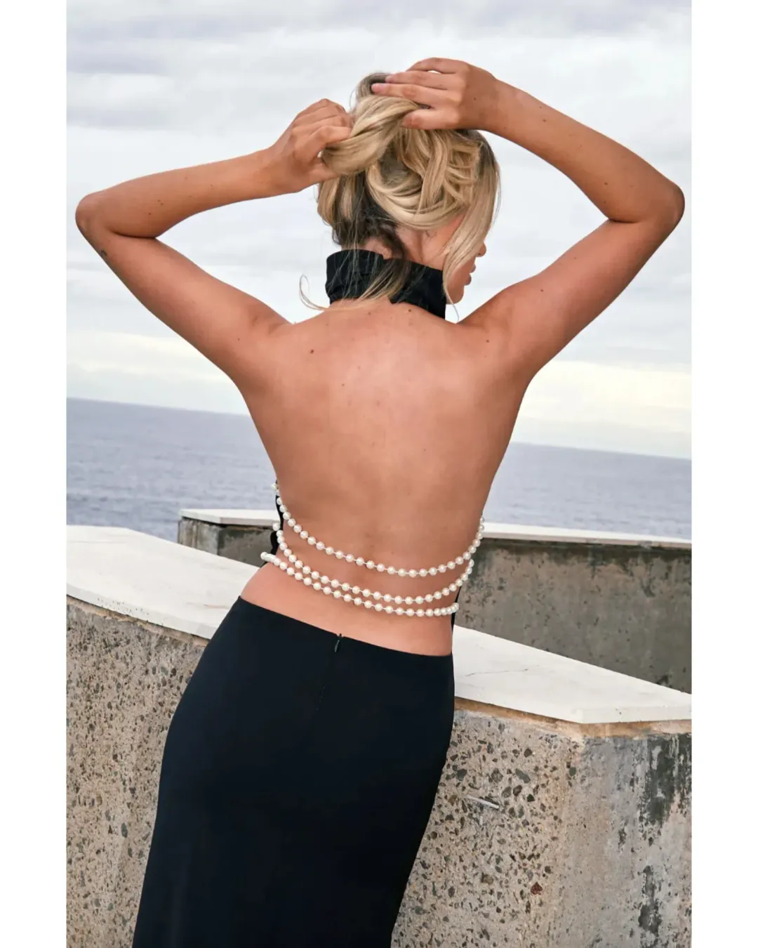 Bianca & Bridgett Sara Pearl Dress Black Size AU 8 for rent on The Volte - main image