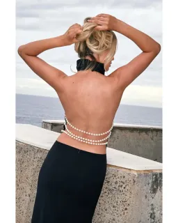 Bianca & Bridgett Sara Pearl Dress Black Size AU 8 for rent on The Volte - image 4