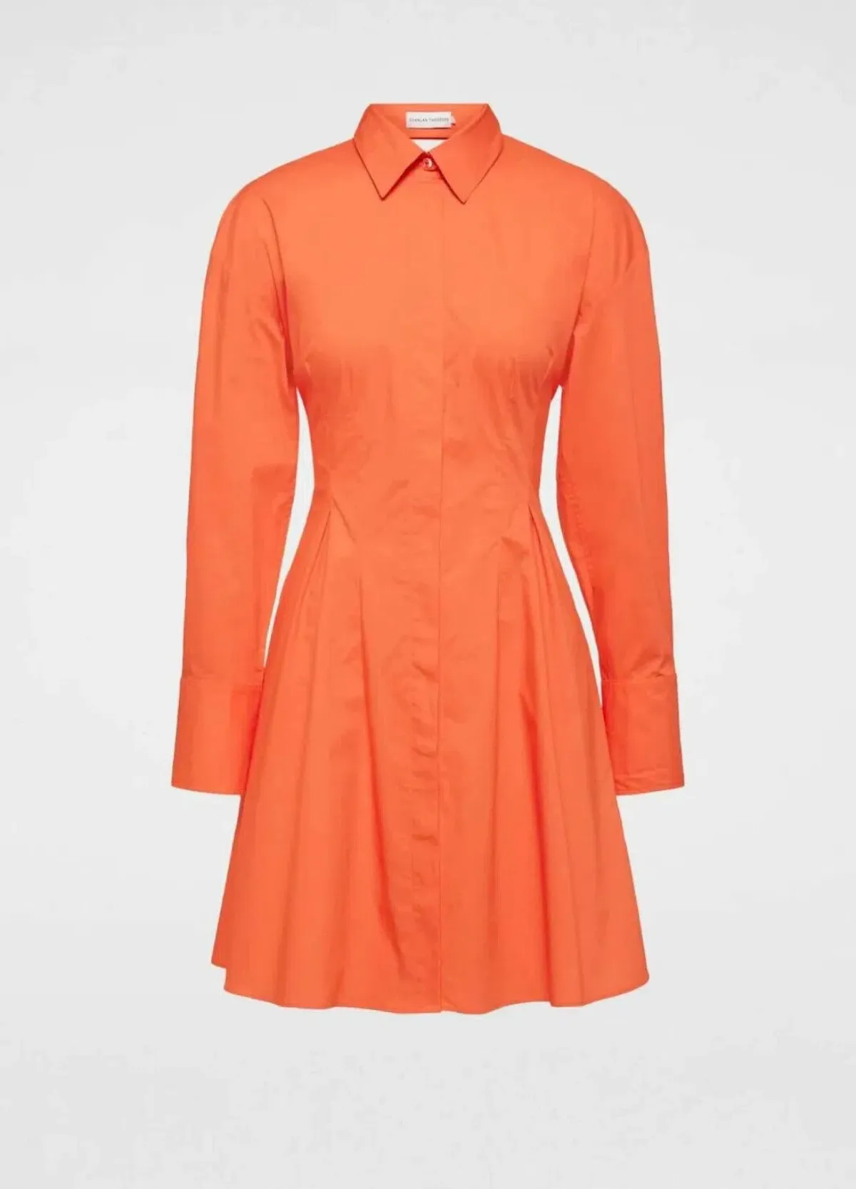 Scanlan Theodore Parachute Cut Out Mini Shirtdress Orange Size AU 6 - Image 5