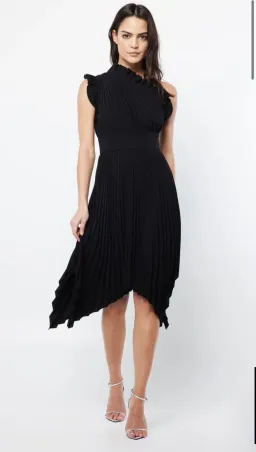 Mossman THE LADY LIKE MIDI DRESS Black Size AU 10 for rent on The Volte - image 3