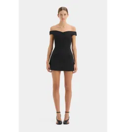 Sir the Label Sandrine Off Shoulder Mini Dress Black Size 4 / AU 14 for rent on The Volte - image 1