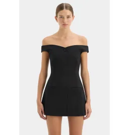 Sir the Label Sandrine Off Shoulder Mini Dress Black Size 4 / AU 14 for rent on The Volte - image 2