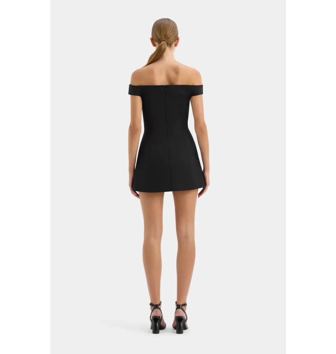 Sir the Label Sandrine Off Shoulder Mini Dress Black Size 4 / AU 14 for rent on The Volte - main image