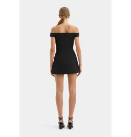 Sir the Label Sandrine Off Shoulder Mini Dress Black Size 4 / AU 14 for rent on The Volte - image 5