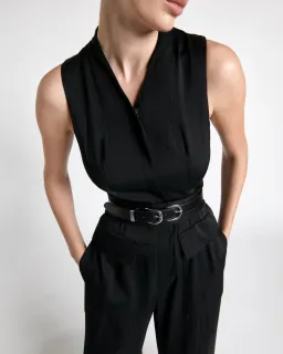 Cue Twill Utility Jumpsuit Black Size 14 for rent on The Volte - image 2