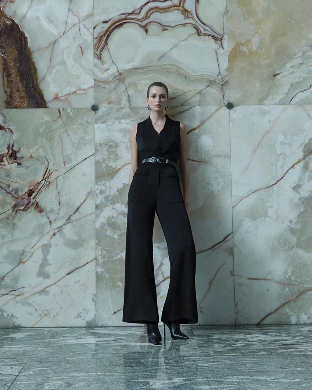 Cue Twill Utility Jumpsuit Black Size 14 for rent on The Volte - main image