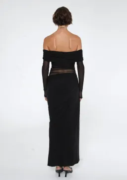 Benni Yasmin Off-Shoulder Maxi Dress Black Size 6 for rent on The Volte - image 3