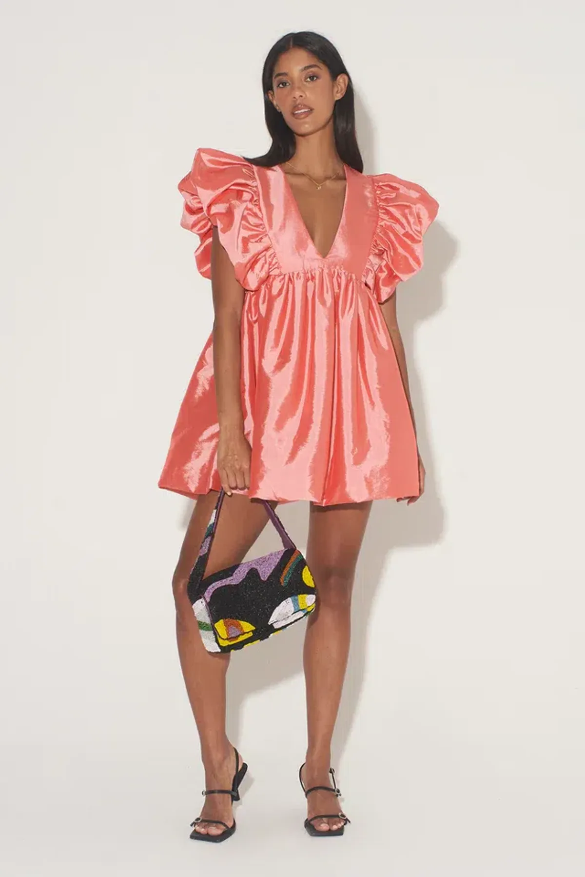 Hansen & Gretel Cosmo Mini Dress in Watermelon Size 6 - Image 1