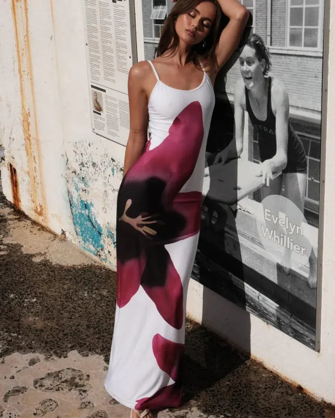 With Harper Lu Slip Dress Pearl Lily Floral Size 10 for rent on The Volte - main image