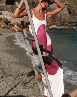 With Harper Lu Slip Dress Pearl Lily Floral Size 10 for rent on The Volte - image 2