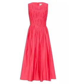AJE Nya Gathered Midi Dress Hot Pink Size 10 for rent on The Volte - image 4