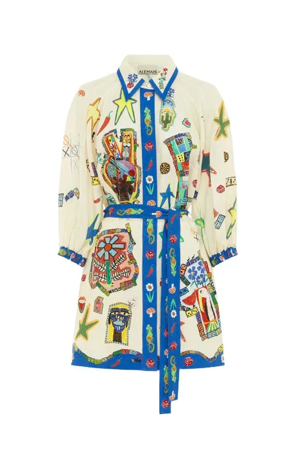 Alémais Players Mini Dress Print Size 10 - Image 5