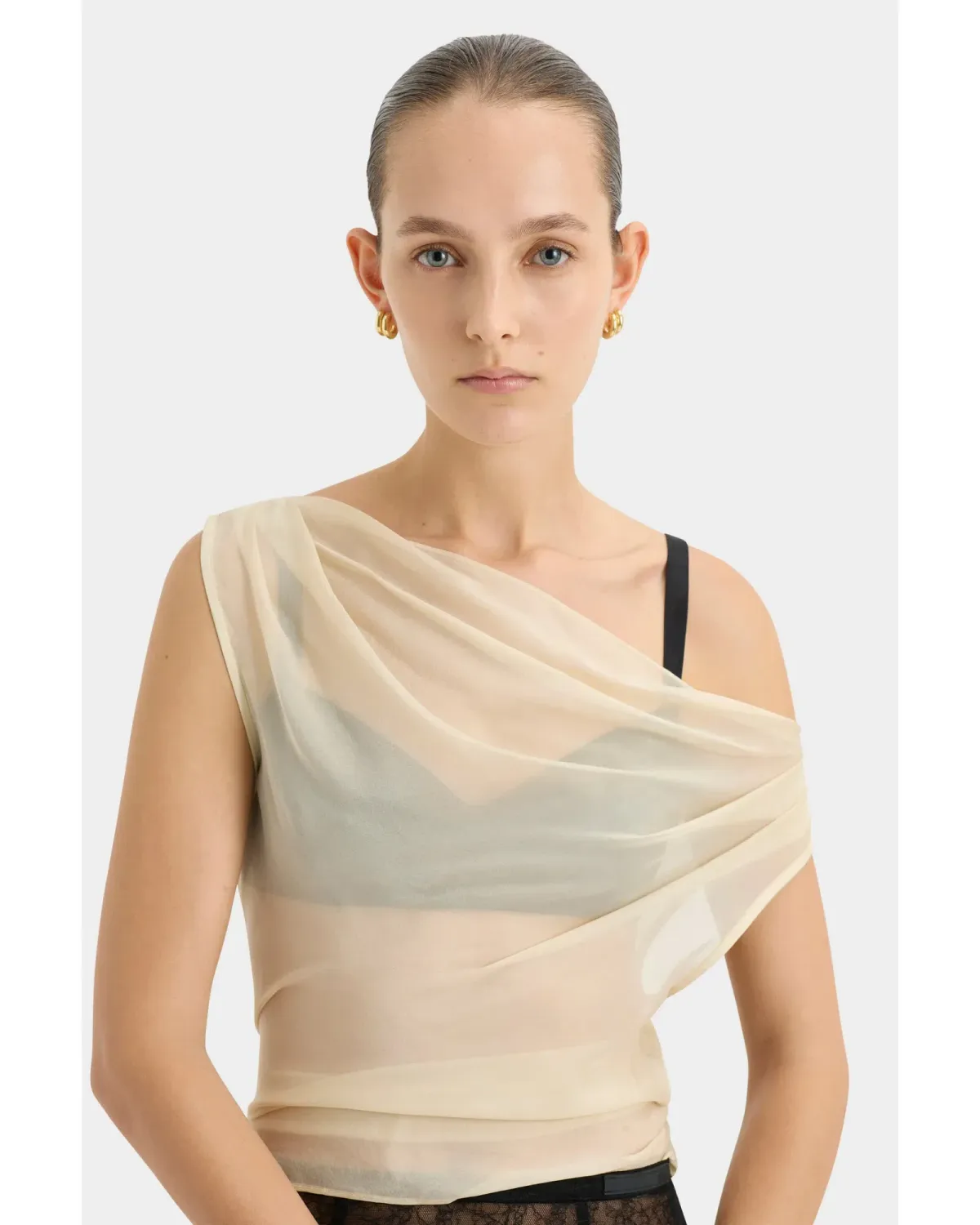 Sir the Label Strobe Cowl Top Bone Size 2 / AU 10 - Image 3